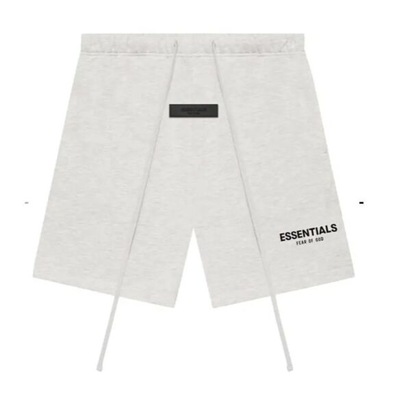 Fear of God Essentials Men’s Sweat Short Light Oatmeal NWT FOG Bag - Picture 1 of 5